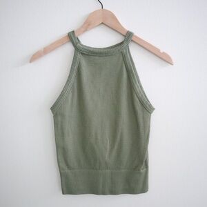 Free People Intimately Olive Green Tank Top